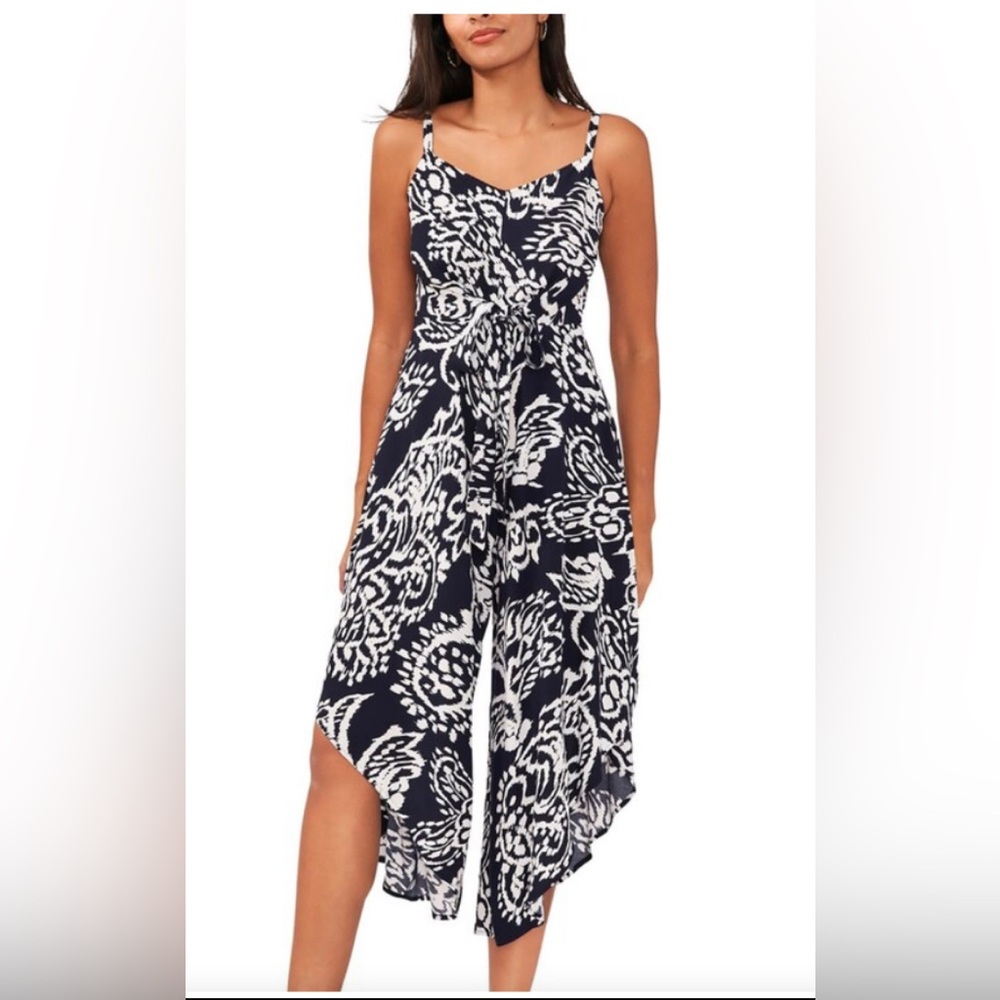 MSK Navy Jumper. Genie Wide Leg with tie waist. NWT. - Picture 1 of 8